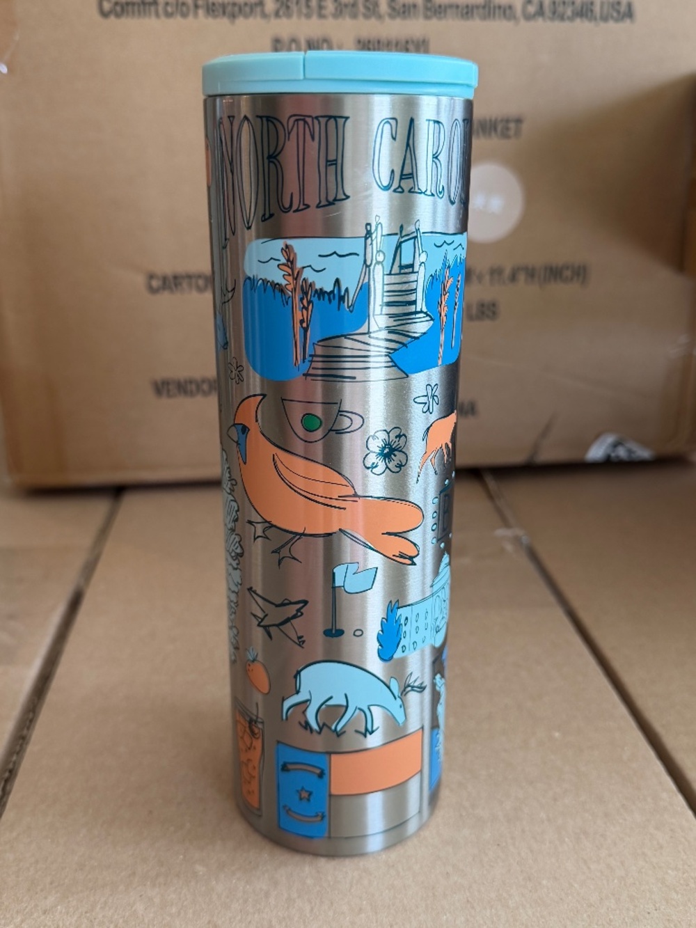 Starbucks North Carolina Stainless Steel Tumbler